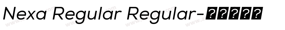 Nexa Regular Regular字体转换